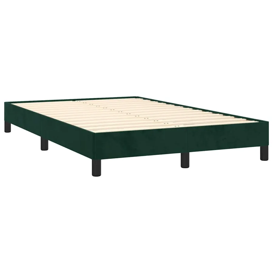Sommier à lattes de lit avec matelas vert foncé 120x190 cm - 4