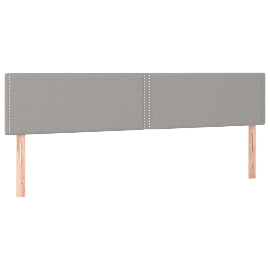 Cadre de lit sans matelas gris clair 120x190 cm tissu - 8