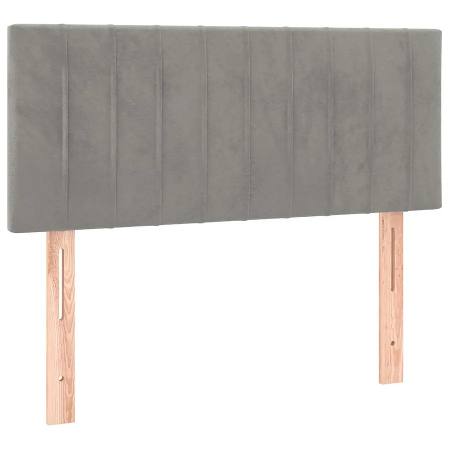 Sommier à lattes de lit avec matelas LED gris clair 120x190 cm - 9
