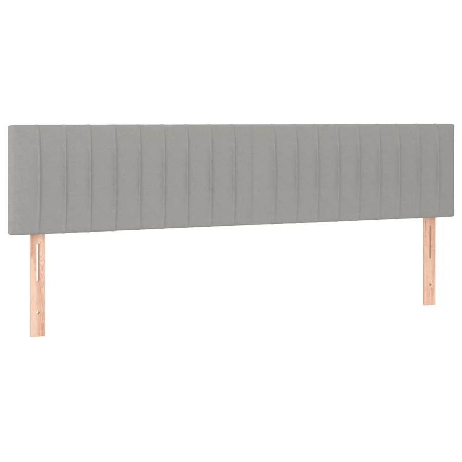 Cadre de lit sans matelas gris clair 120x190 cm tissu - 8
