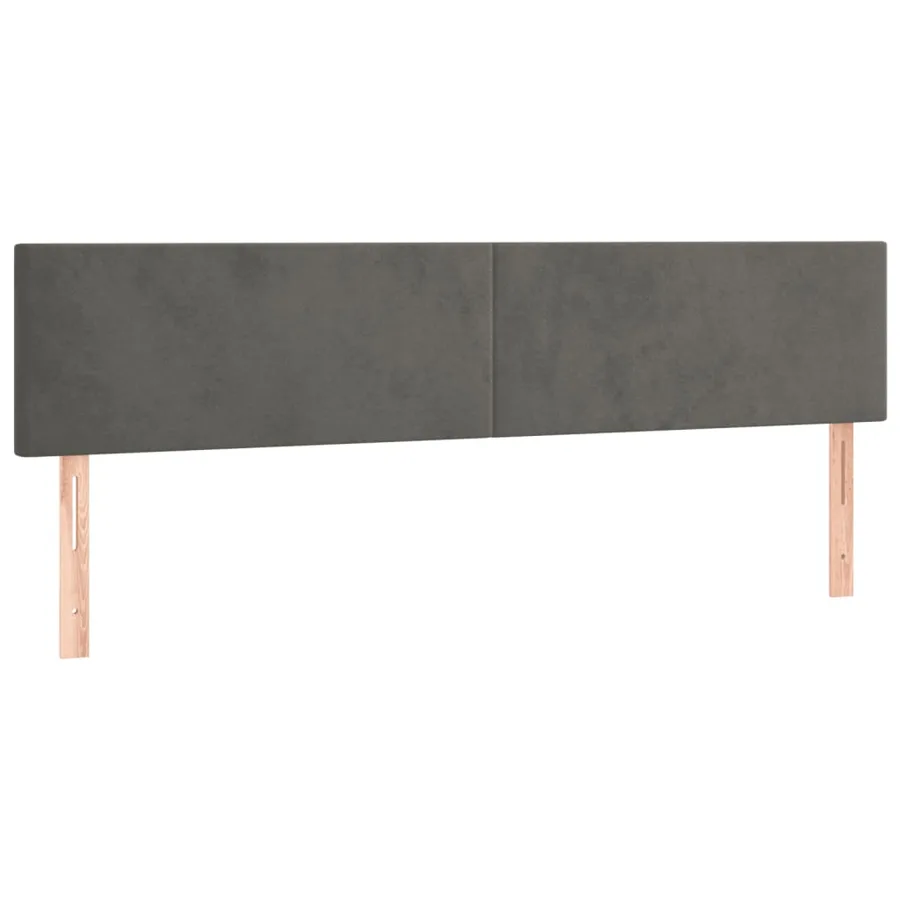 Cadre de lit sans matelas gris foncé 120x190 cm velours - 8