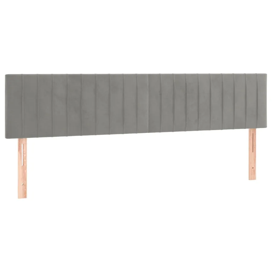 Cadre de lit sans matelas gris clair 120x190 cm velours - 8