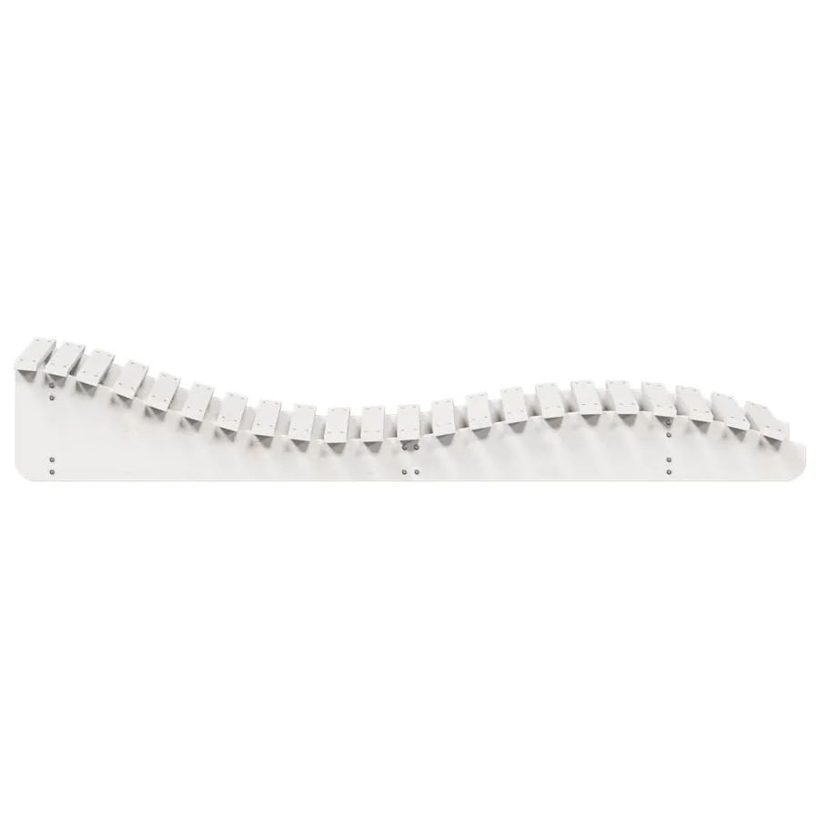 Chaise longue blanc 205x60x31,5 cm bois massif de pin - 5