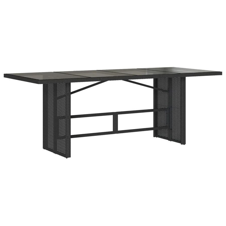 Ensemble à manger de jardin coussins 7pcs Noir Résine tressée - 5