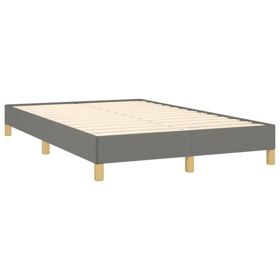 Sommier à lattes de lit avec matelas gris foncé 120x190cm tissu - 4