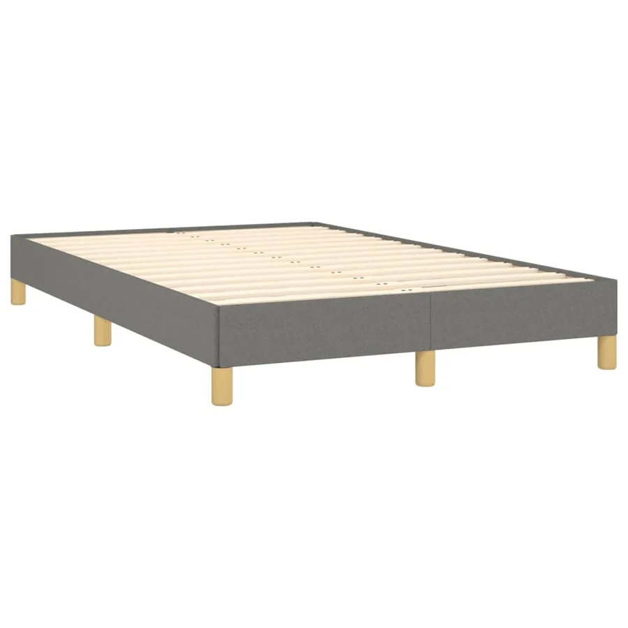 Sommier à lattes de lit avec matelas gris foncé 120x190cm tissu - 4