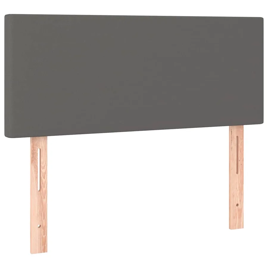 Sommier à lattes de lit matelas LED gris 120x190 cm similicuir - 9