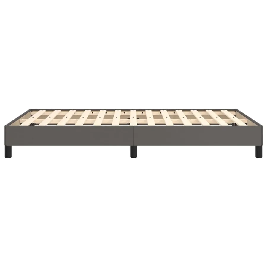 Cadre de lit sans matelas gris 120x190 cm similicuir - 6