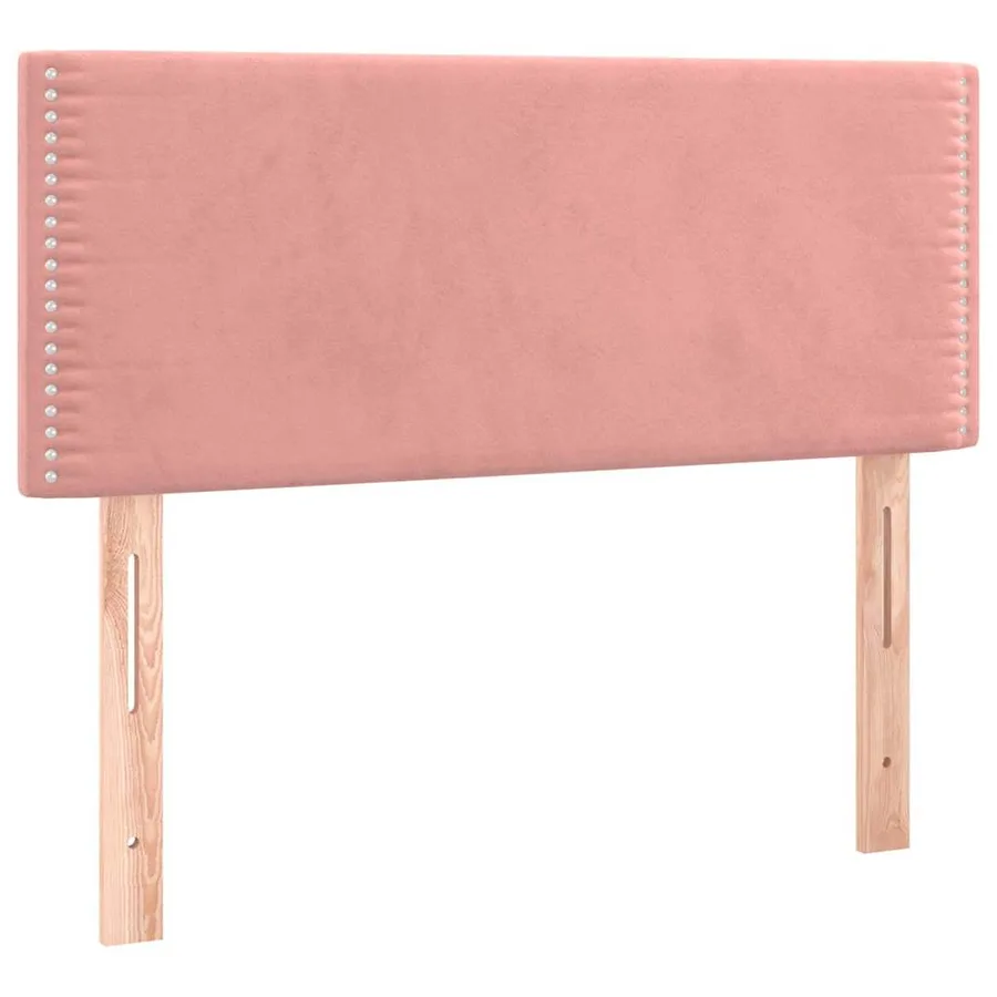 Sommier à lattes de lit et matelas LED rose 120x190 cm velours - 8