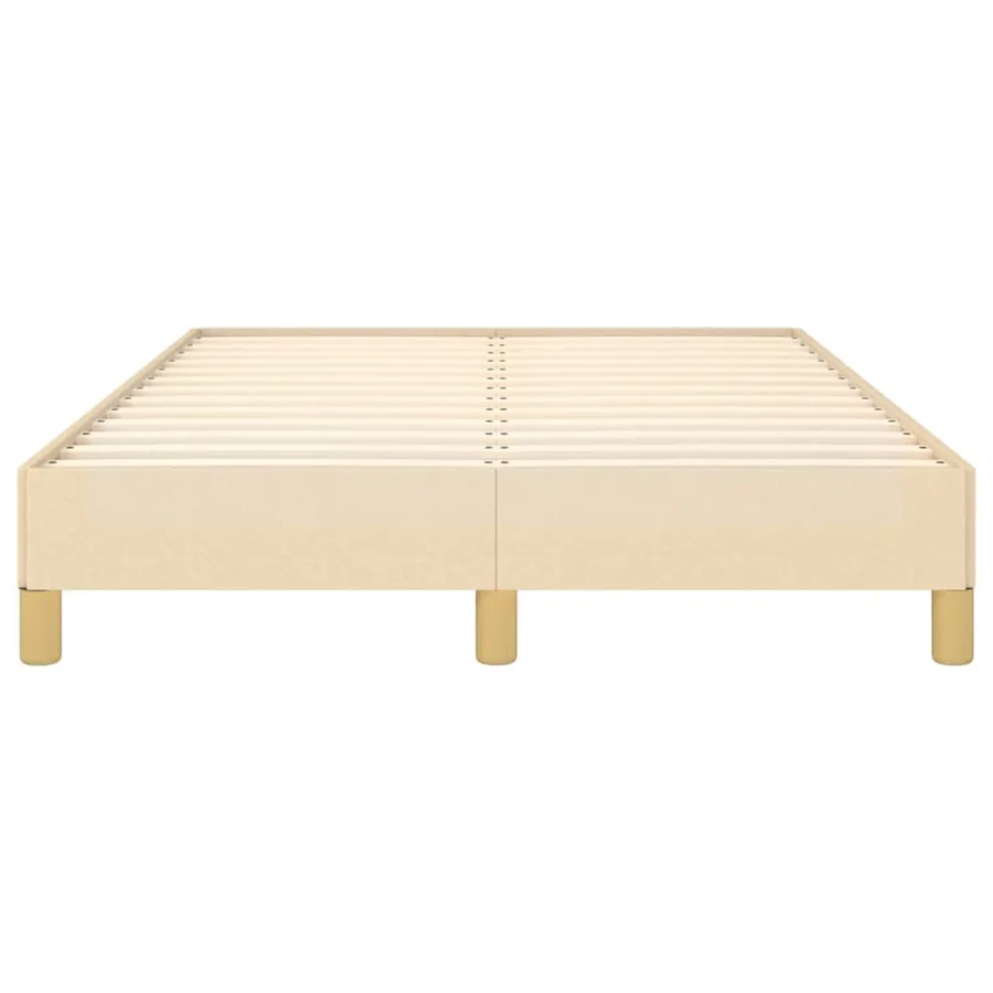Cadre de lit sans matelas crème 120x190 cm tissu - 5