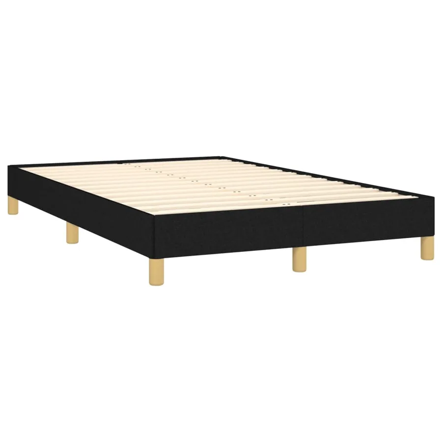 Cadre de lit sans matelas noir 120x190 cm tissu - 3