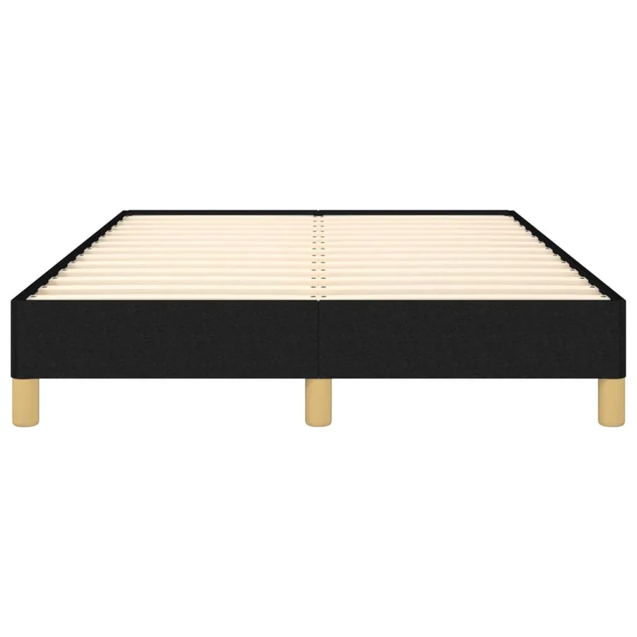 Cadre de lit sans matelas noir 120x190 cm tissu - 5