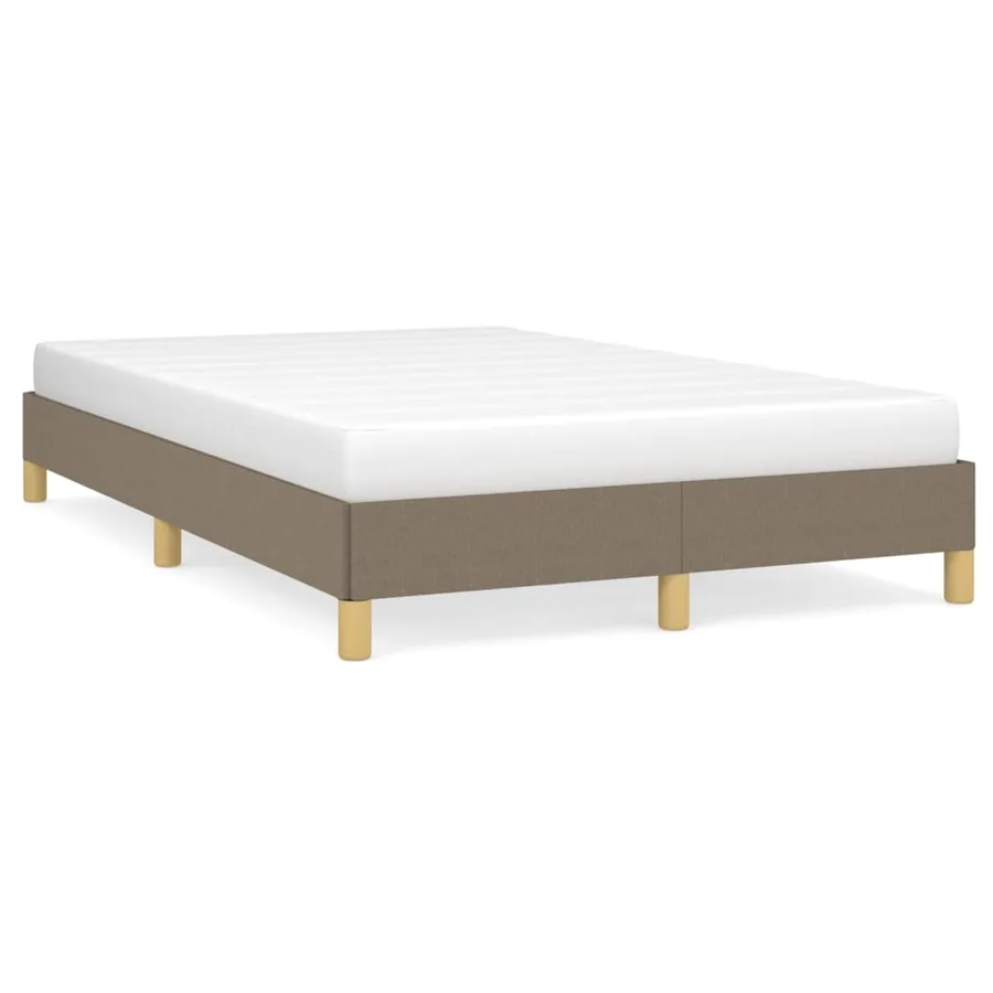 Cadre de lit sans matelas taupe 120x190 cm tissu - 2