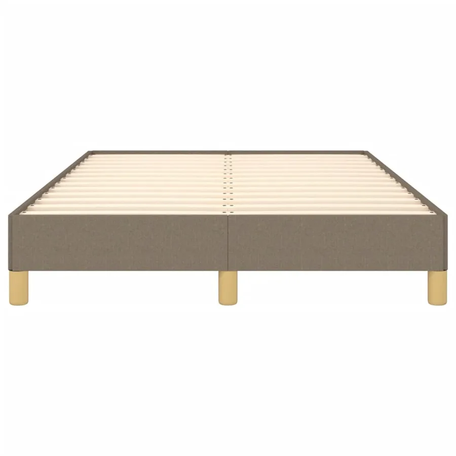 Cadre de lit sans matelas taupe 120x190 cm tissu - 5