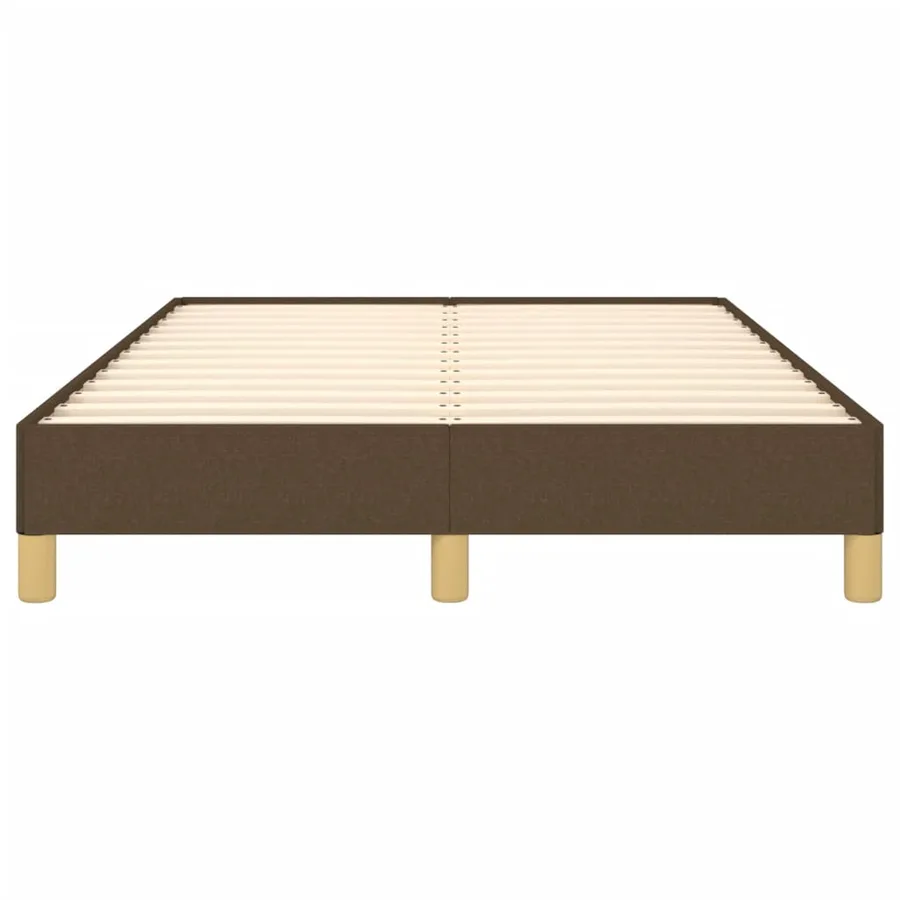 Cadre de lit sans matelas marron foncé 120x190 cm tissu - 5