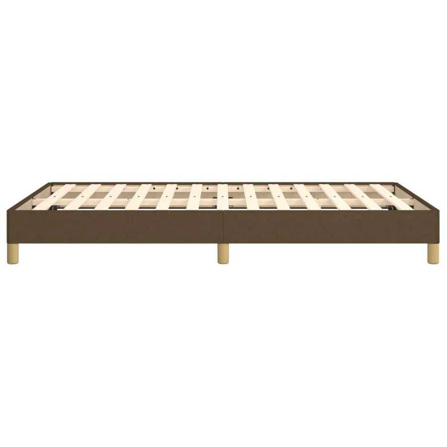 Cadre de lit sans matelas marron foncé 120x190 cm tissu - 6