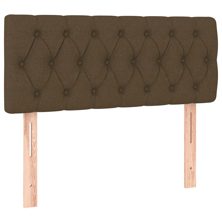 Sommier à lattes de lit matelas et LED marron foncé 120x190 cm - 9
