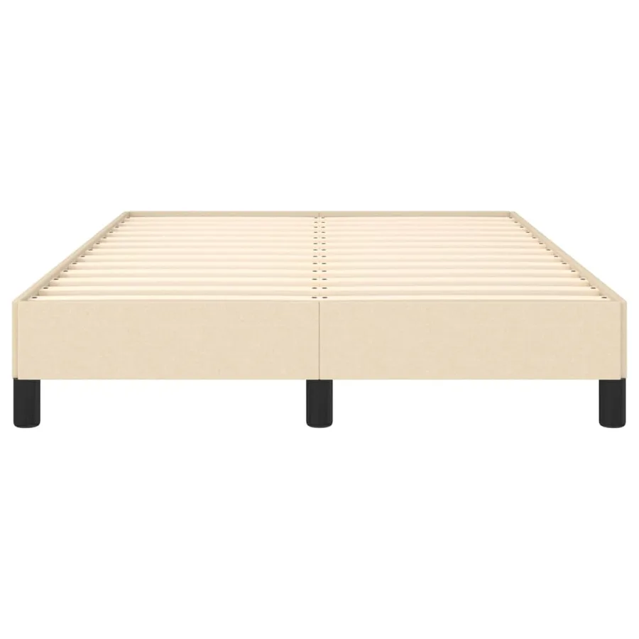 Cadre de lit sans matelas crème 120x190 cm tissu - 5