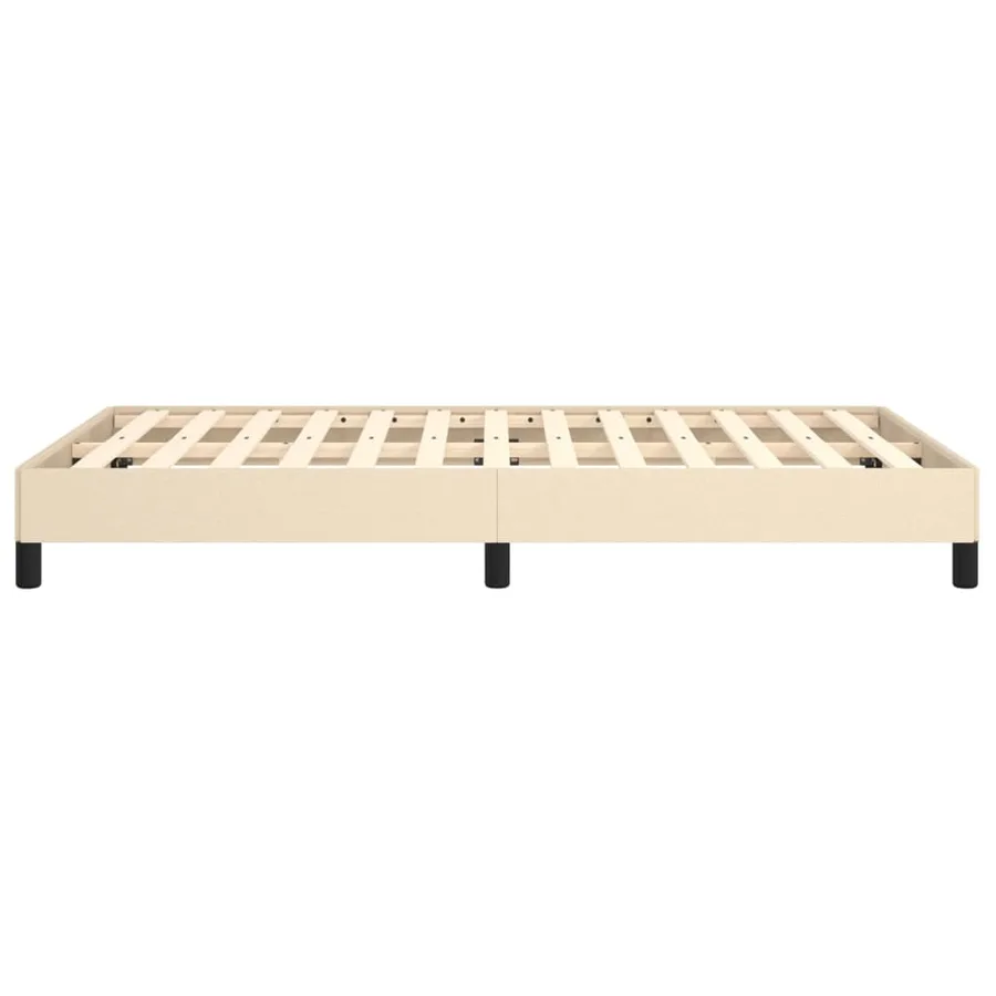 Cadre de lit sans matelas crème 120x190 cm tissu - 6