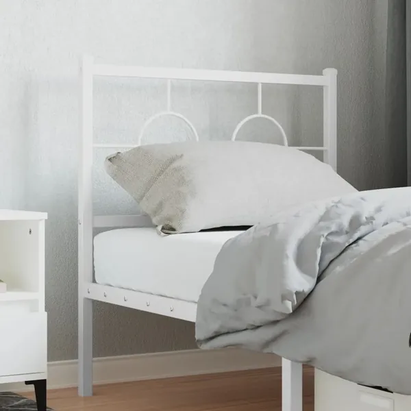 Tête de lit de remplacement métal blanc 80 cm