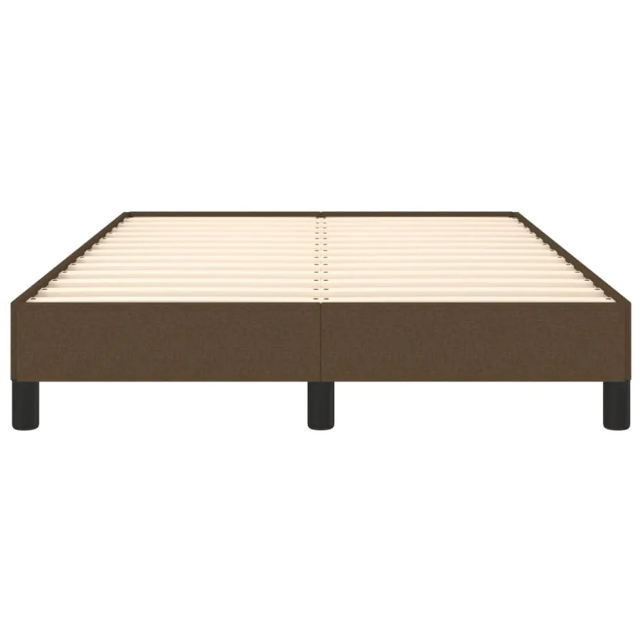 Cadre de lit sans matelas marron foncé 120x190 cm tissu - 5