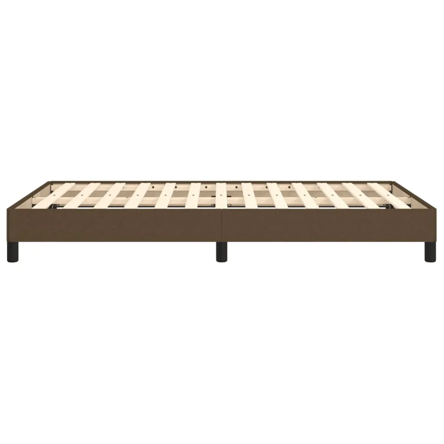 Cadre de lit sans matelas marron foncé 120x190 cm tissu - 6