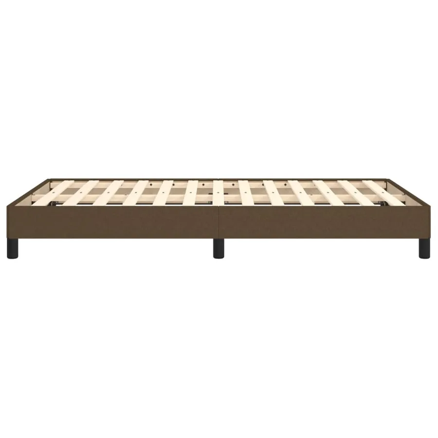 Cadre de lit sans matelas marron foncé 120x190 cm tissu - 6