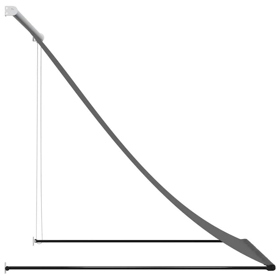 Auvent rétractable anthracite 150x150 m tissu et acier - 4