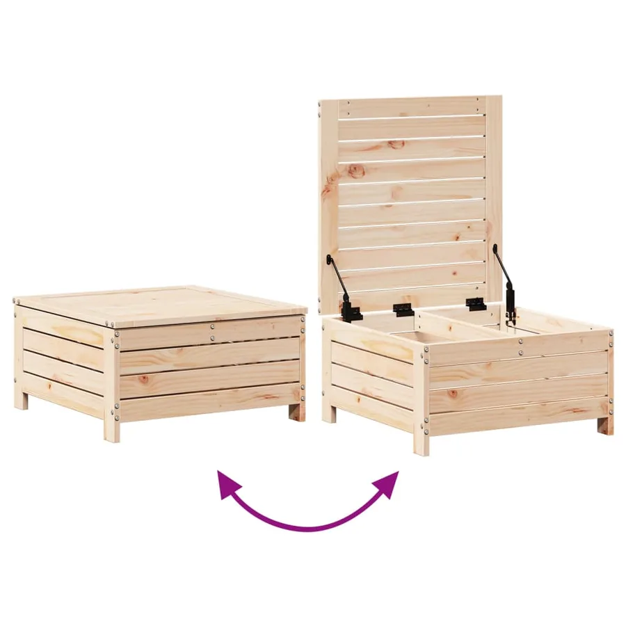Salon de jardin 7 pcs Bois de pin massif - 9