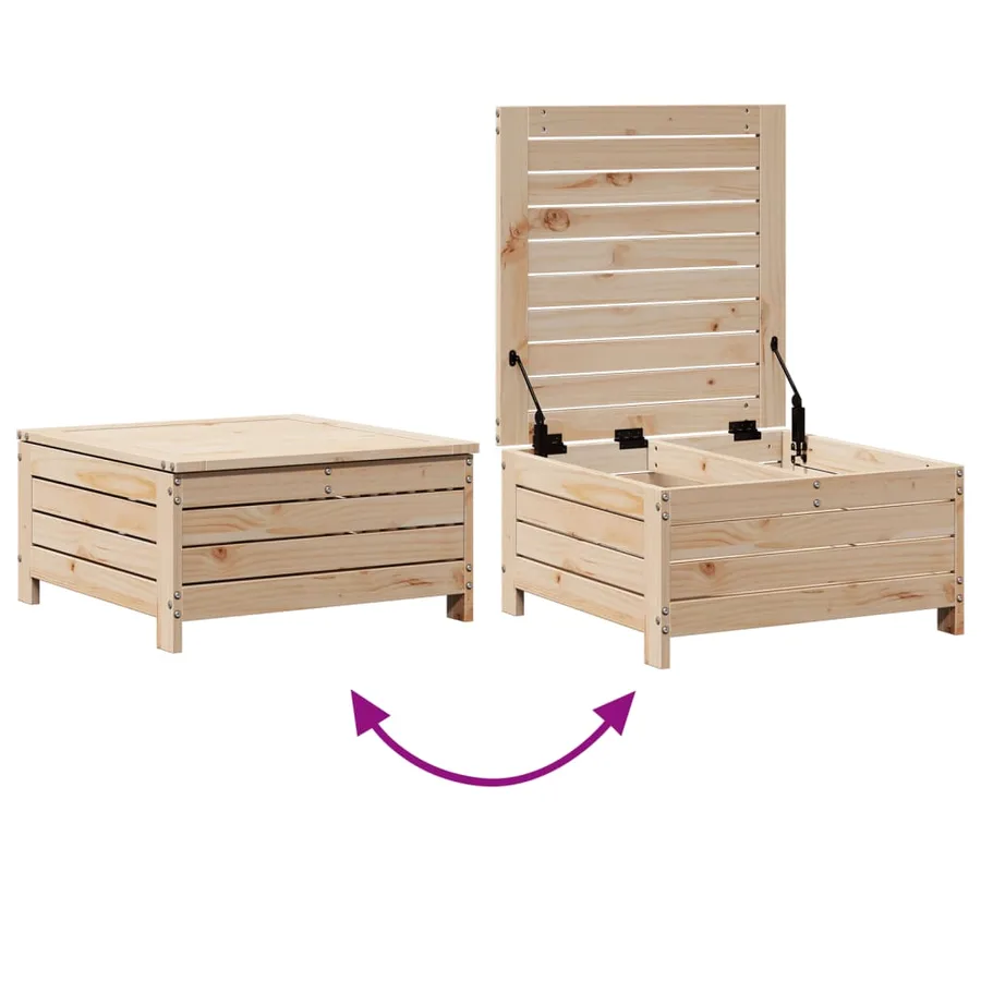 Salon de jardin 7 pcs bois de pin massif - 8
