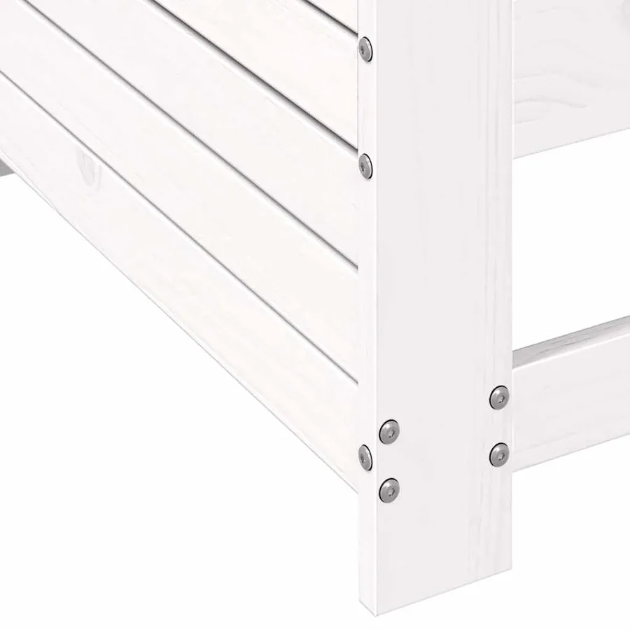 Canapé de jardin accoudoir blanc 69x62x70,5 cm bois pin massif - 7