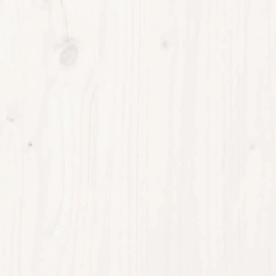 Salon de jardin 4 pcs blanc bois de pin massif - 8