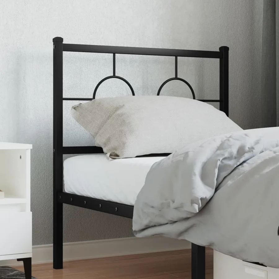 Tête de lit de remplacement métal noir 80 cm