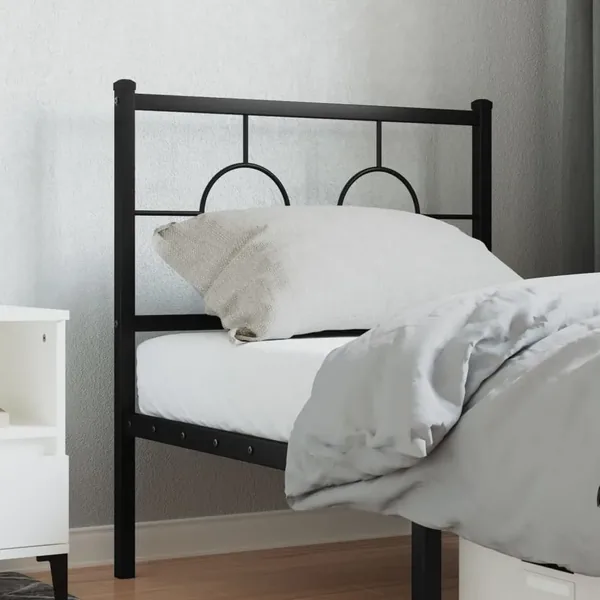 Tête de lit de remplacement métal noir 80 cm