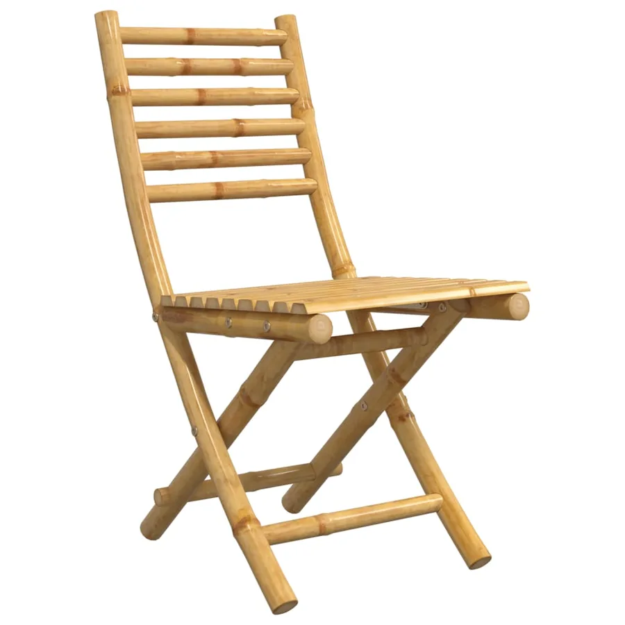 Chaises pliables de jardin lot de 4 43x54x88 cm bambou - 3