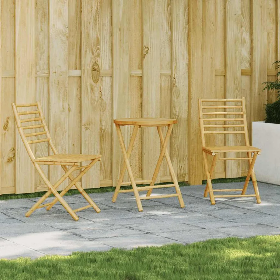 Ensemble de bistro 3 pcs bambou - 2