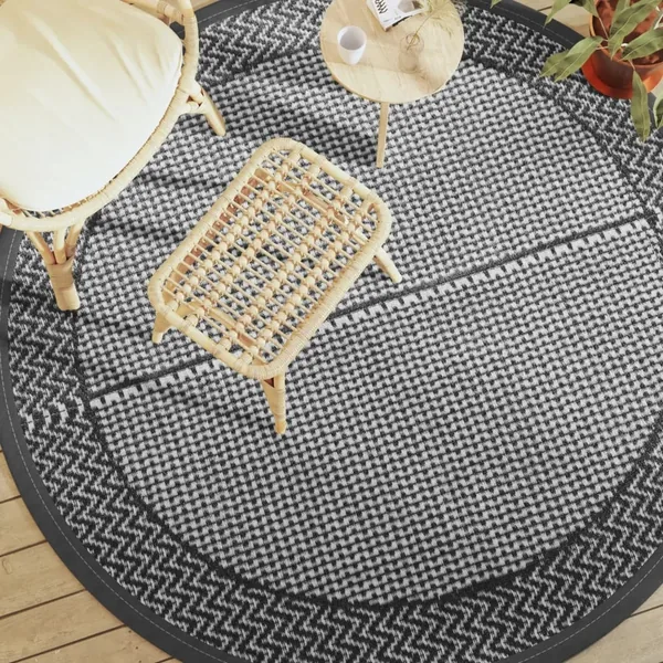 Tapis d'extérieur ARAKIL gris Ø200 cm PP