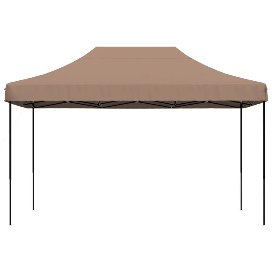 Tente de réception pliable escamotable marron 440x292x315 cm - 3