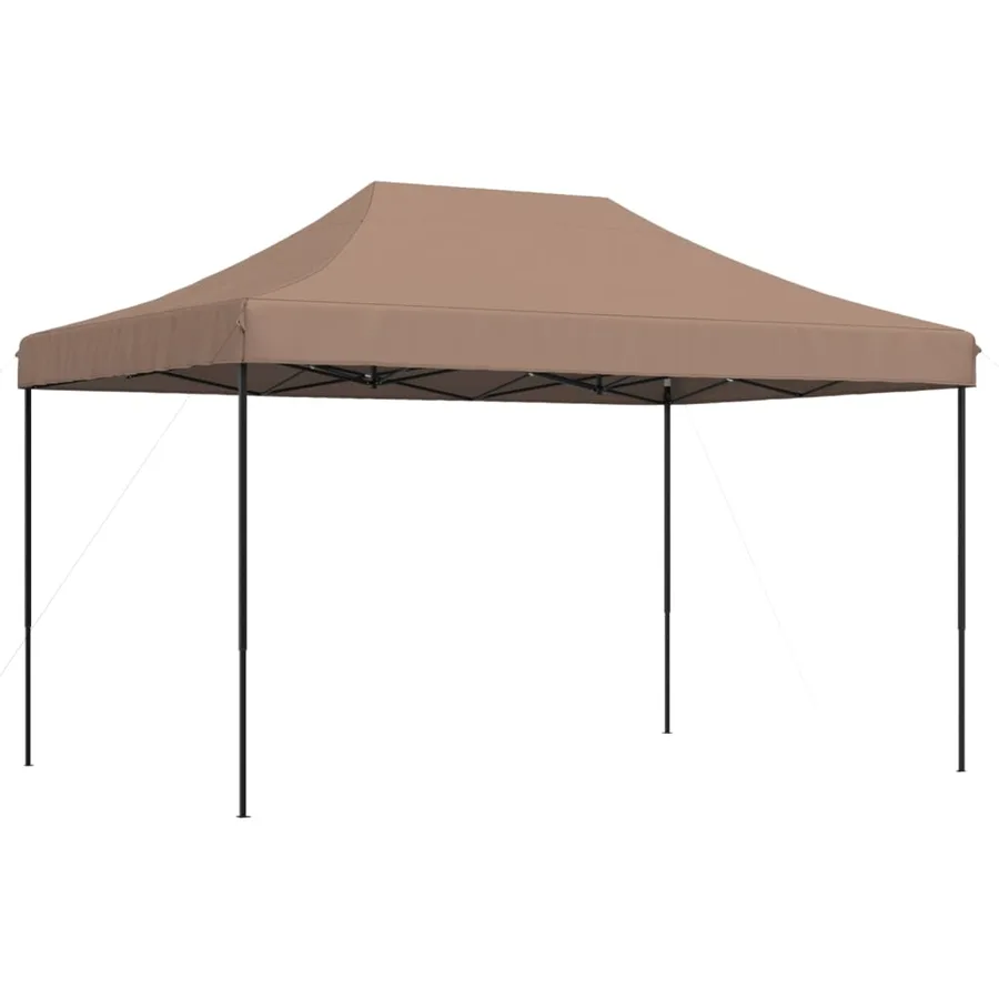 Tente de réception pliable escamotable marron 440x292x315 cm - 4