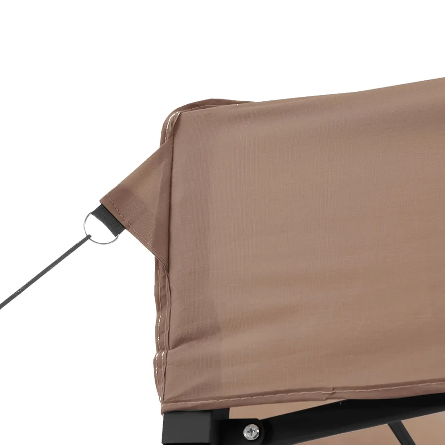Tente de réception pliable escamotable marron 440x292x315 cm - 6