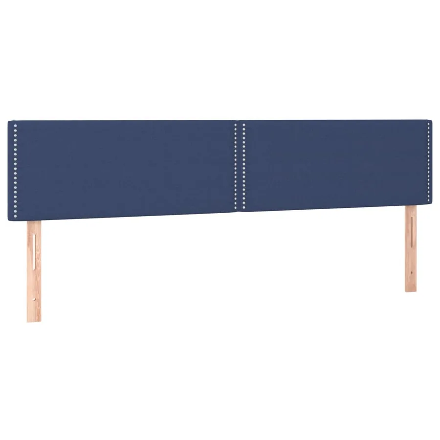 Cadre de lit sans matelas bleu 120x190 cm tissu - 8