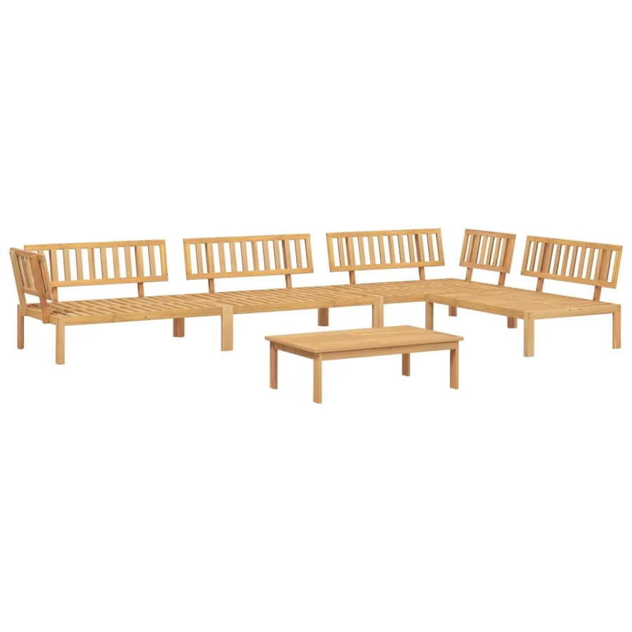 Salon palette de jardin 5 pcs bois d'acacia massif - 2