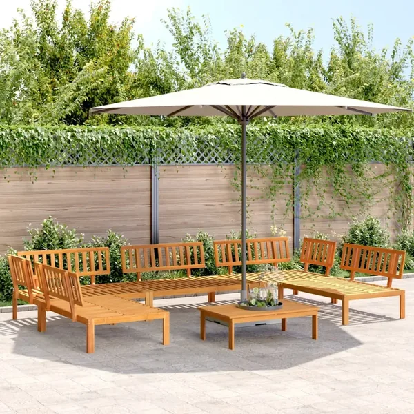 Salon palette de jardin 6 pcs bois d'acacia massif