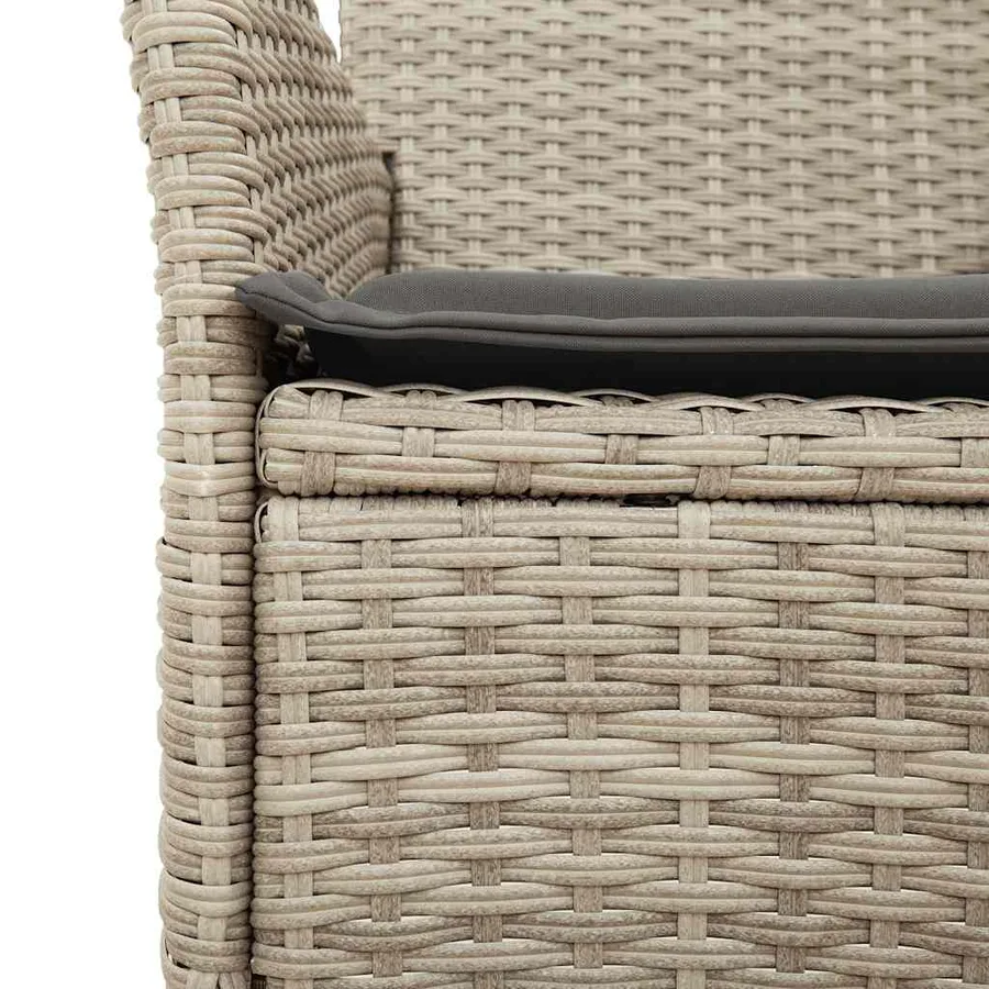 Ensemble à manger de jardin avec coussins 5 pcs rotin et verre - 5