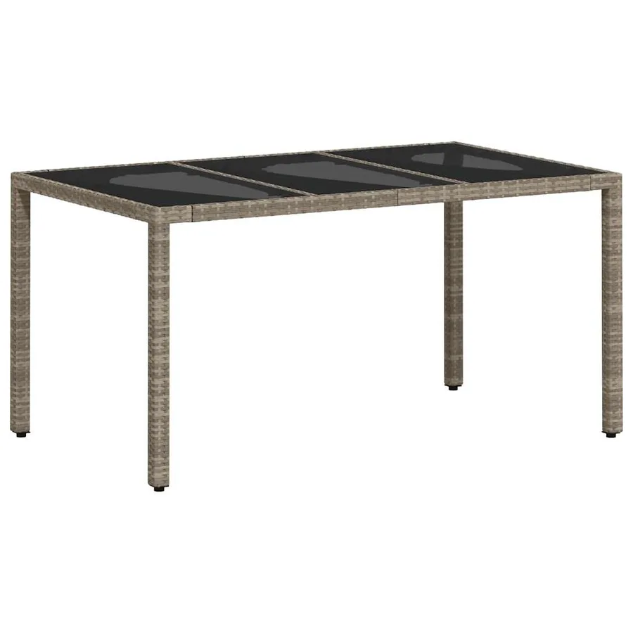 Ensemble à manger de jardin avec coussins 7 pcs rotin et verre - 4