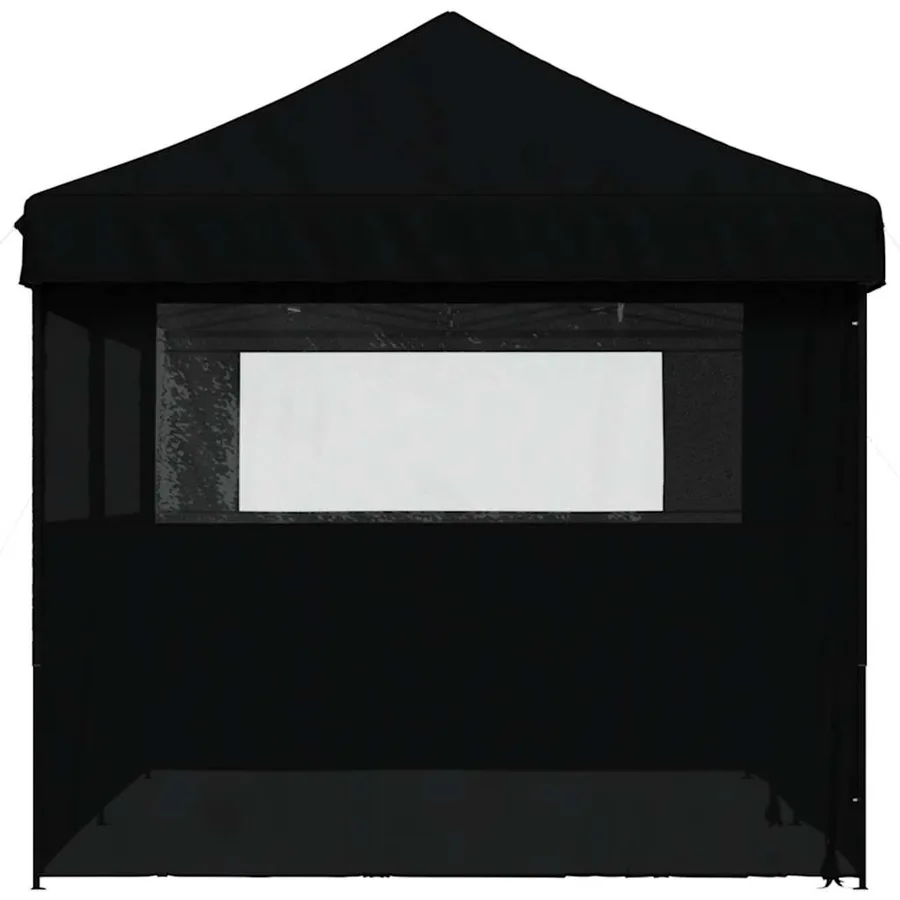 Tente de réception pliable escamotable 4 parois latérales noir - 5