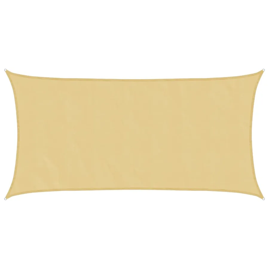 Voile d'ombrage sable 3,5x2 m 100 % polyester oxford - 2