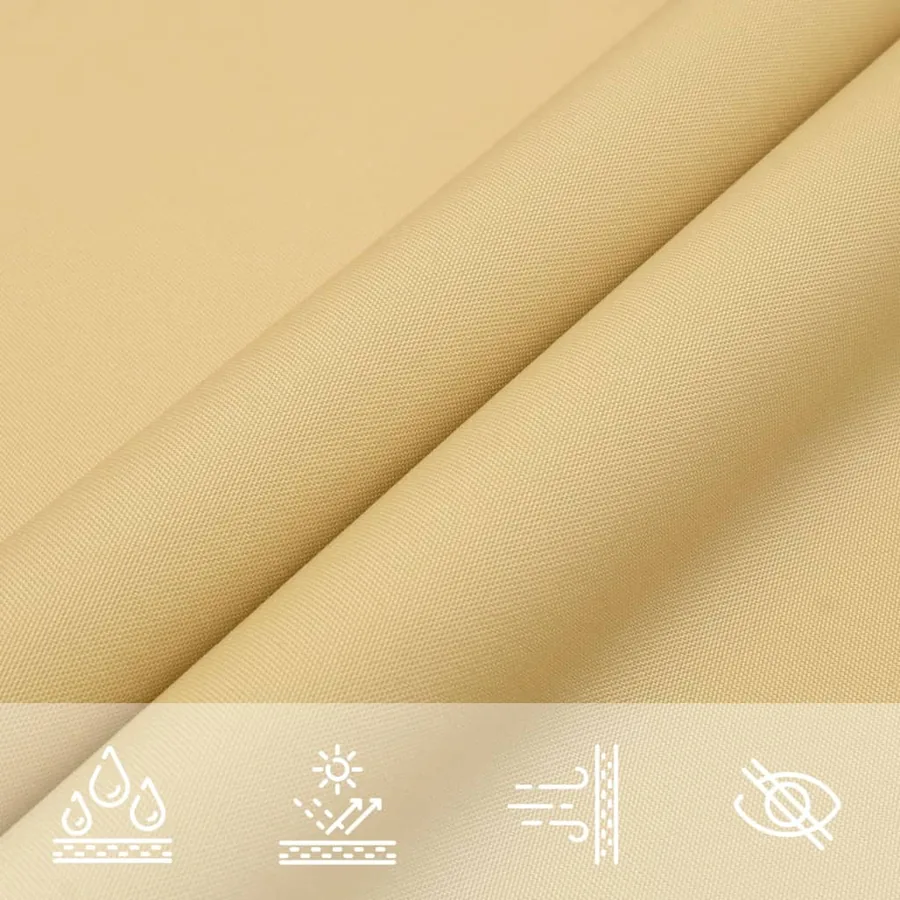Voile d'ombrage sable 3,5x2 m 100 % polyester oxford - 8
