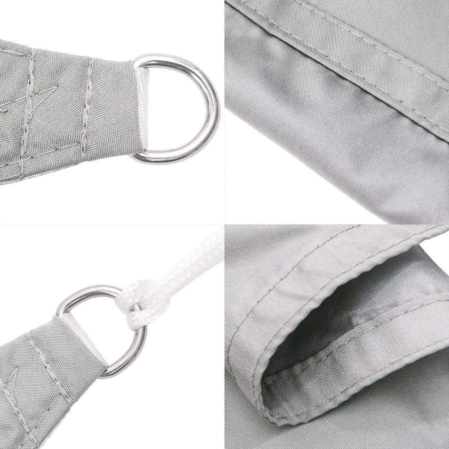 Voile d'ombrage gris clair 4x2 m 100% polyester oxford - 6