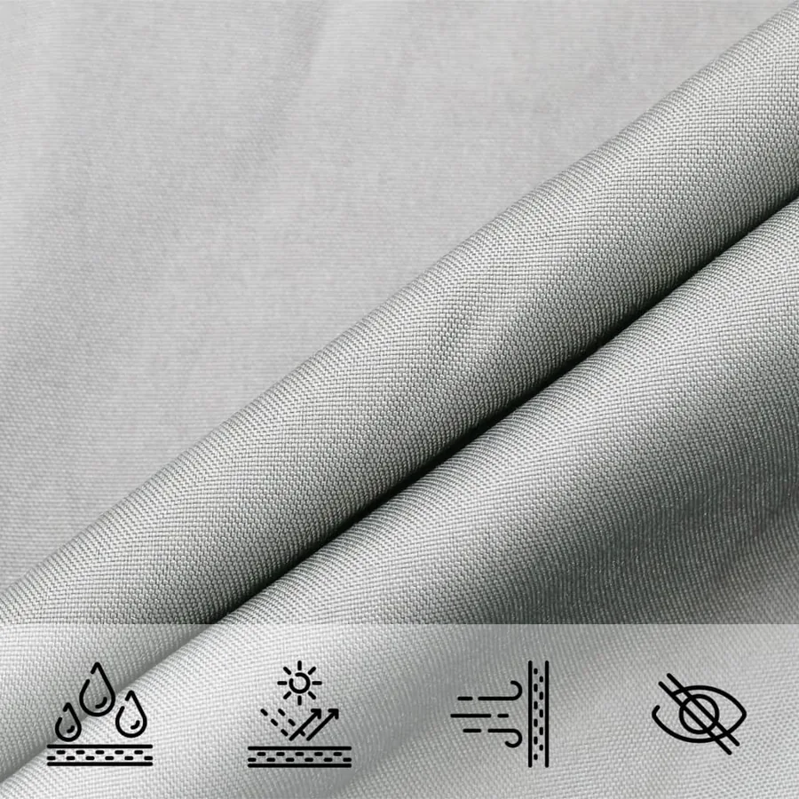 Voile d'ombrage gris clair 3x2 m 100% polyester oxford - 8